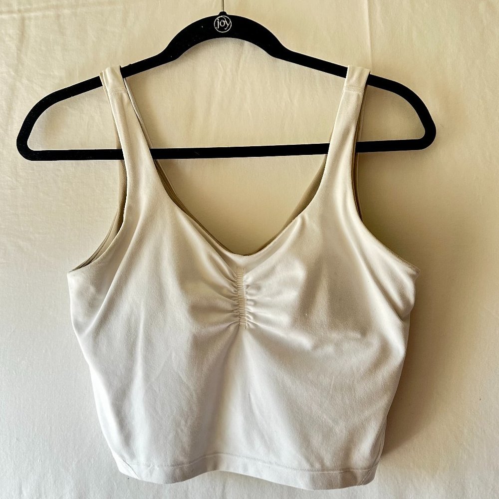 lululemon athletica Cream Tank Top with Front Shirring
